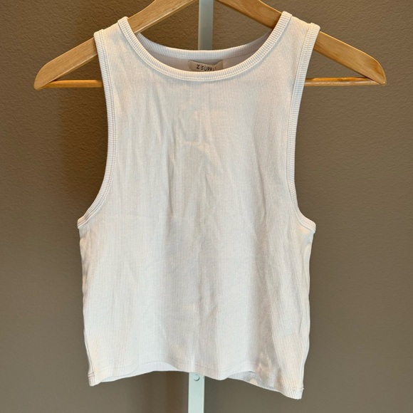 Z Supply Hannah Crop Rib Tank Top in White - Size Large - Picture 7 of 7